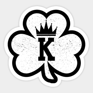 Shamrock King Saint Patrick Humor Sticker